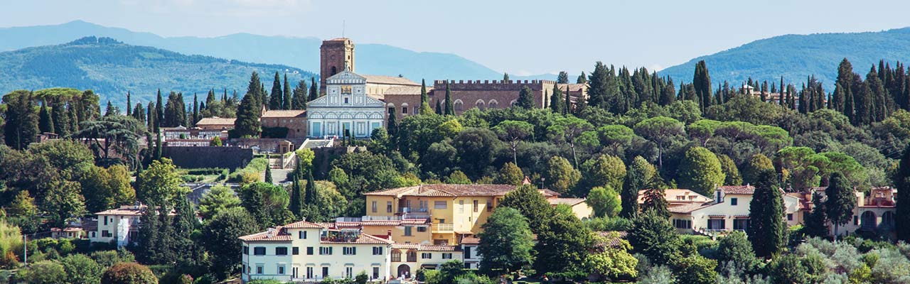 Farmhouses i åsene i Firenze